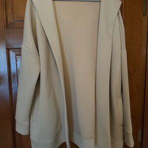 Cozy Beige Open Front Cardigan